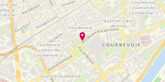 Plan de Auto ecole courbevoie centre, 7 Rue Baudin, 92400 Courbevoie