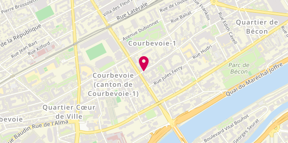 Plan de Auto-école Verdun Courbevoie, 2 Rue Armand Silvestre, 92400 Courbevoie