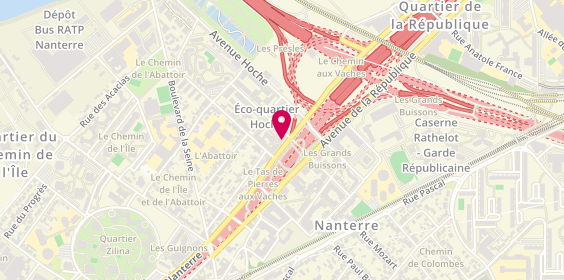 Plan de Nanterre Chemin de l'Île, 41 avenue de la Commune de Paris, 92000 Nanterre