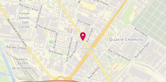 Plan de Espace Permis, 134 avenue de la République, 93300 Aubervilliers