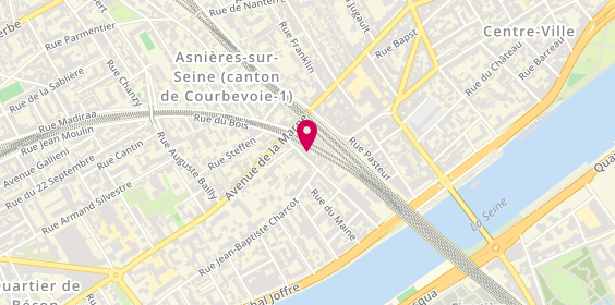 Plan de AUTO-MOTO ÉCOLE MASTER CLASS 92(stage de récupération de points), 30 Rue de Bretagne, 92600 Asnières-sur-Seine