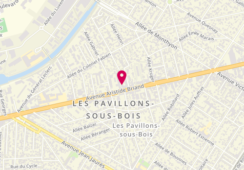 Plan de RN3 School, 99 avenue Aristide Briand, 93320 Les Pavillons-sous-Bois