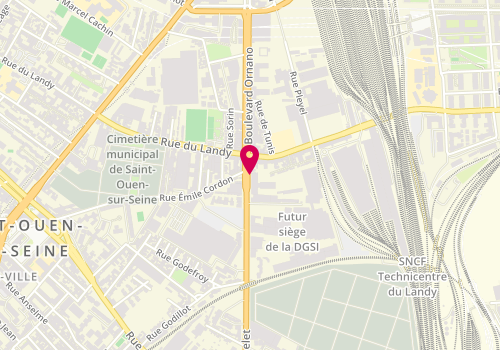 Plan de Centre Formation Promo Automobile France, 9 Avenue Michelet, 93400 Saint Ouen