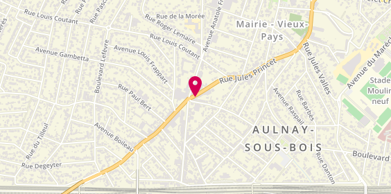 Plan de Auto-Ecole Princet, 2 Rue Jules Princet, 93600 Aulnay-sous-Bois