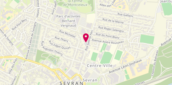 Plan de Auto école du Centre 43, 43 Rue Gabriel Péri, 93270 Sevran