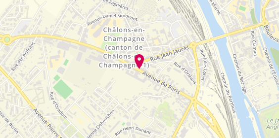 Plan de AUTO-ECOLE HEMICYCLE Avenue, 86 avenue de Paris, 51000 Châlons-en-Champagne