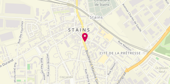 Plan de C.E.R Stains - Auto et Moto-école à Stains, 5 Boulevard Maxime Gorki, 93240 Stains
