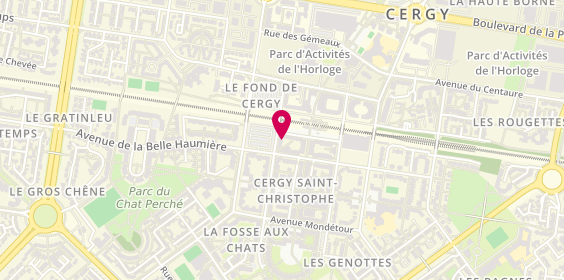 Plan de Auto-Ecole de l'Horloge, 14 Rue de la Bastide, 95800 Cergy