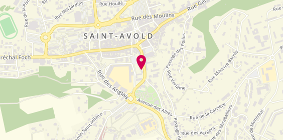 Plan de Auto-Ecole Contact, 16 Rue du Général de Gaulle, 57500 Saint-Avold