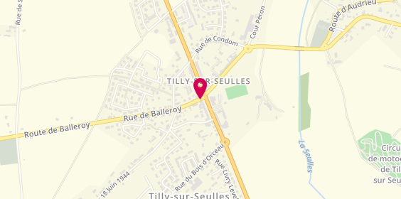 Plan de Auto Ecole Levillain Deschamps, 2 Rue Balleroy, 14250 Tilly-sur-Seulles