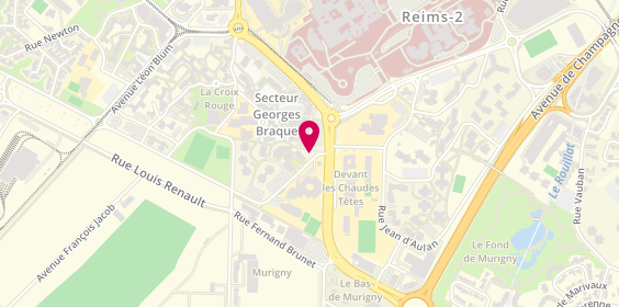 Plan de Auto-école Abel - Les hauts de Murigny, 1 place Toulouse-Lautrec, 51100 Reims
