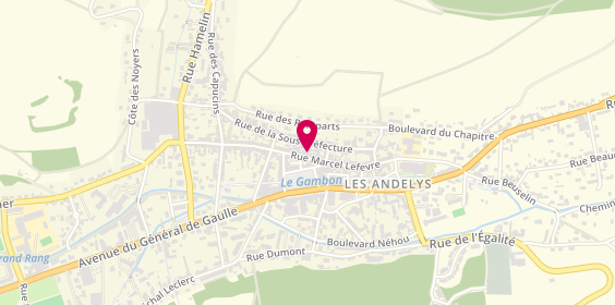 Plan de Andelys Auto Ecole, 56 Rue Marcel Lefèvre, 27700 Les Andelys