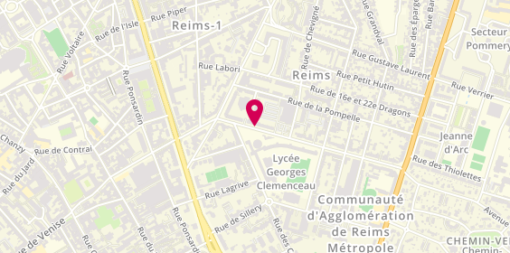 Plan de Auto Ecole Tissier 2, 3 Ter avenue Georges Clemenceau, 51100 Reims