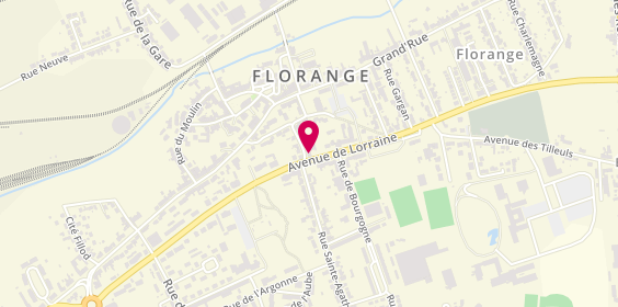 Plan de Auto Ecole Ollinger, 9 Rue Sainte-Agathe, 57190 Florange