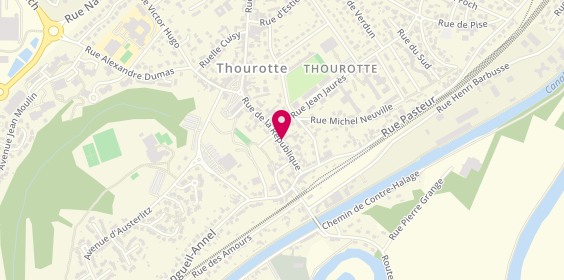 Plan de Thourotte Auto Ecole, 48 Rue République, 60150 Thourotte