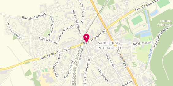 Plan de Express Permis Saint Just en Chauss, 59 Rue de Beauvais, 60130 Saint-Just-en-Chaussée