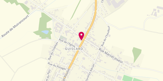 Plan de Guiscard Auto-Ecole, 28 Rue Marcel Poulin, 60640 Guiscard