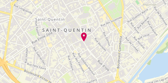 Plan de Auto-École Bertelli, 7 Rue d'Isle, 02100 Saint-Quentin