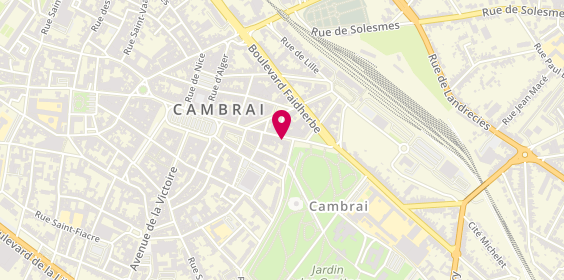 Plan de Auto Ecole Courbez, 34 Rue du Général de Gaulle, 59400 Cambrai