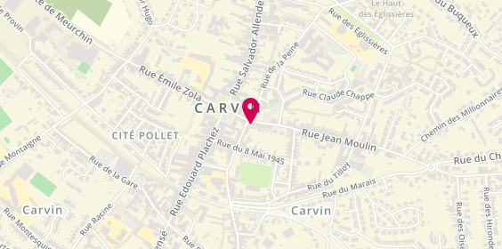 Plan de Auto Ecole 2000 Carvin, 6 Rue Jean Moulin, 62220 Carvin