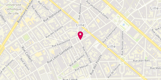 Plan de Freepermis, 148 Rue Léon Gambetta, 59800 Lille