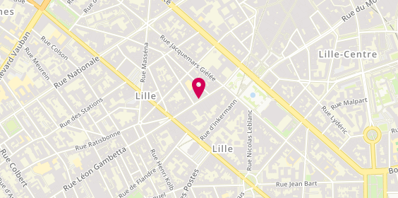 Plan de Auto-École Feu Vert, 48 Rue Léon Gambetta, 59000 Lille