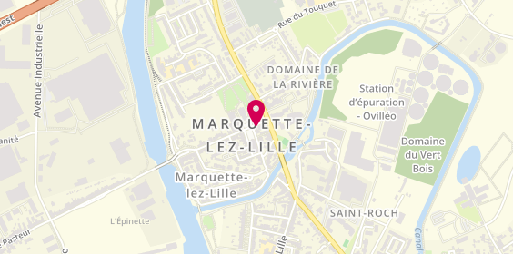 Plan de Auto-École Marquette Centre, 9 Rue des Martyrs de la Résistance, 59520 Marquette-lez-Lille