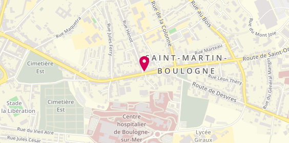 Plan de Auto-Ecole Geib, 255 Route de Saint-Omer, 62280 Saint-Martin-Boulogne